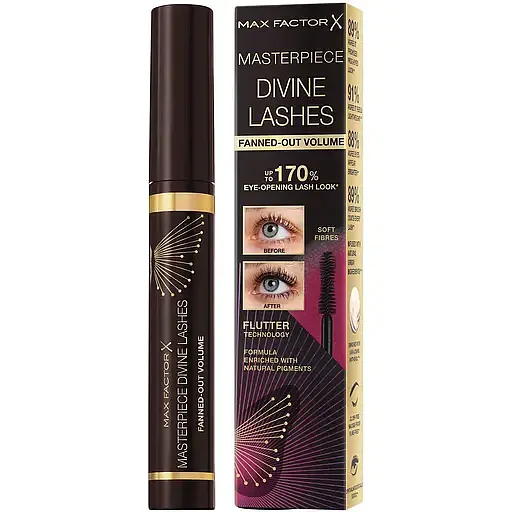 Туш для вій Max Factor Masterpiece Divine Lashes Fanned-Out Volume №002 Black Brown - фото 1
