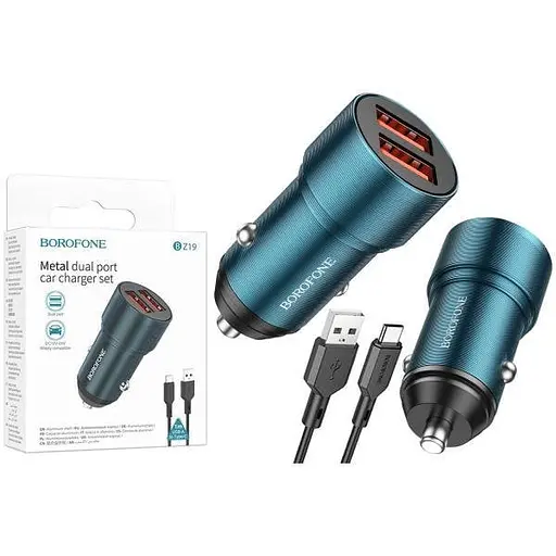 Зарядное устройство Borofone BZ19 Type-C 2 x USB/2.4 A