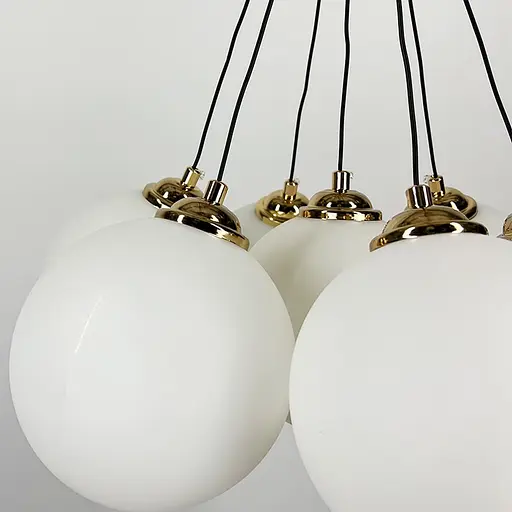 Люстра-пучок на 7 білих плафонів Ø 45 см | Line F | Арт. 1519/7 GD - фото 4