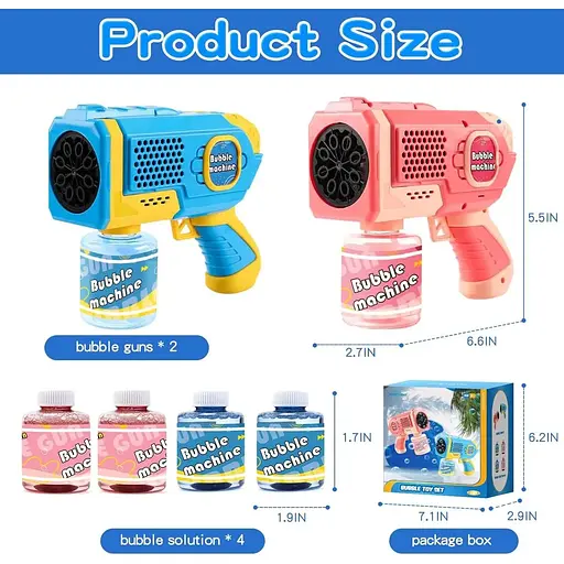 Набір: автоматичний мильний пістолет, що світиться EagleStone, 4 балони та 10 пакетиків для заправки - фото 6