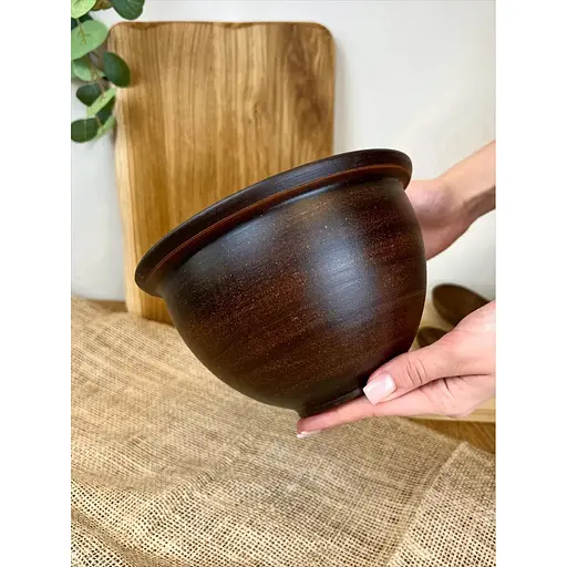 Макітра 2.5 літра керамічна (глиняна) гладка - фото 3