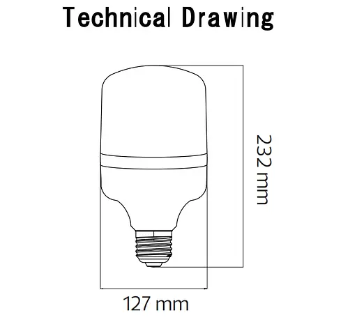 Високопотужна промислова світлодіодна лампа Horoz Electric Torch-80W E27 (001-016-0080) - фото 2