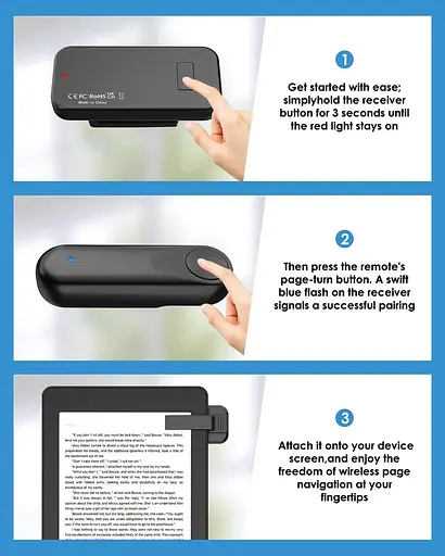 Радіочастотний пульт дистанційного керування для перегортання сторінок Kindle Paperwhite - фото 6