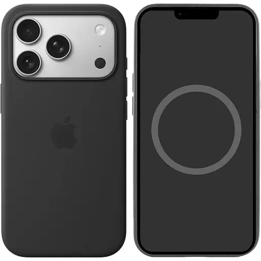Чехол Silicone Case with Button, Animation & MagSafe для Apple iPhone 17 Pro Max Black AAA (149948) - фото 5