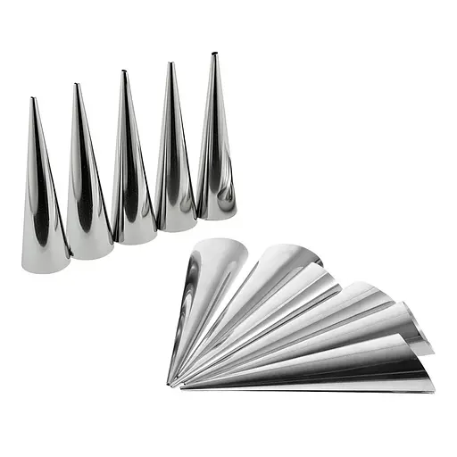 Кондитерские конусы металлические для выпечки трубочек Канноли Ø40х120 мм (10 трубочек), Kitchette Серый 86834 - фото 4