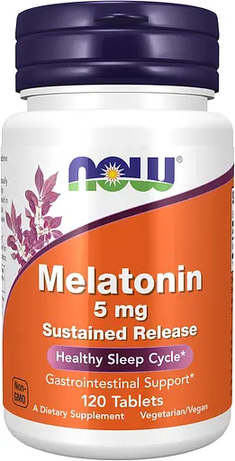 Мелатонин Melatonin NOW Foods 5 мг 120 таблеток (1190-02)