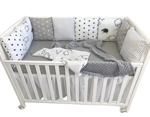 Дитячий набір Moontime у ліжечко "Зірочки чорні" - фото 1