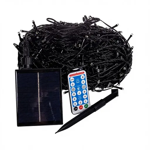 Новогодняя гирлянда уличная GarlandoPro 100 м 1000 LED с солнечной батареей черный провод Белый свет SB1000L100MBW - фото 2