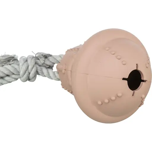 Игрушка Trixie для собак Рождественский колокольчик на веревке для лакомства натуральный каучук 36 см - фото 3