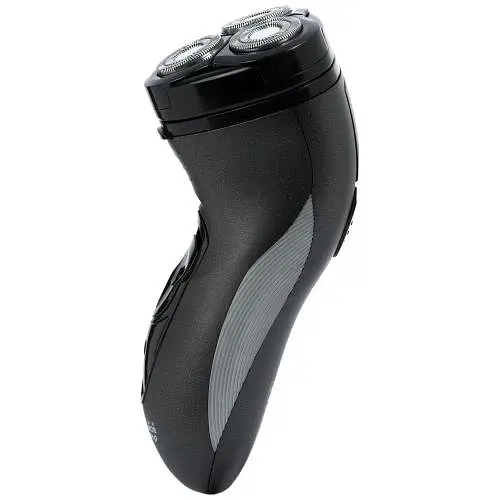 Електробритва Новий Харків НХ-8503 Лидер Black, 3W, роторна, сухе гоління, 3 головки для гоління, подвійні леза, плаваюча конструкція ножів, повторение контуров лица, живлення мережа/акумулятор, індикатор роботи/включення, тример для скронь