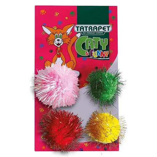 Игрушка для кошек TatraPet Caty Funny разноцветные мячики 4 см 