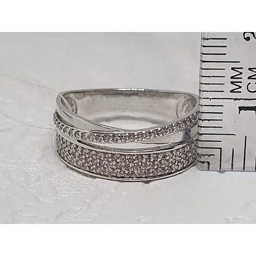 Серебряное кольцо Qvaliz с фианитами. Артикул 90100568 18,5 - фото 5