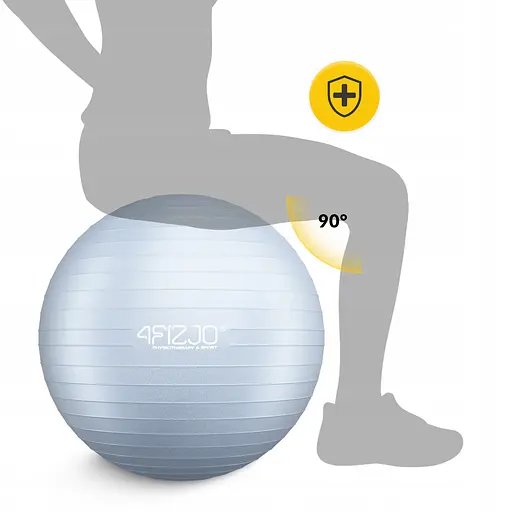 М'яч для фітнесу (фітбол) 4FIZJO 85 см Anti-Burst Grey (P-5905973404822) - фото 3