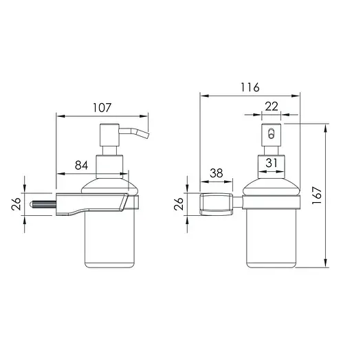 Дозатор для мила настінний Imprese Grafiky ZMK041807310, Чорний матовий - фото 2