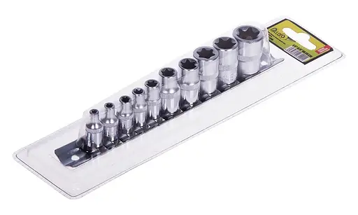 Набор торцевых головок Alloid внешний торкс 1/4-3/8DR Е4-Е18, 10 предметов (НГЕ-418Б) - фото 1