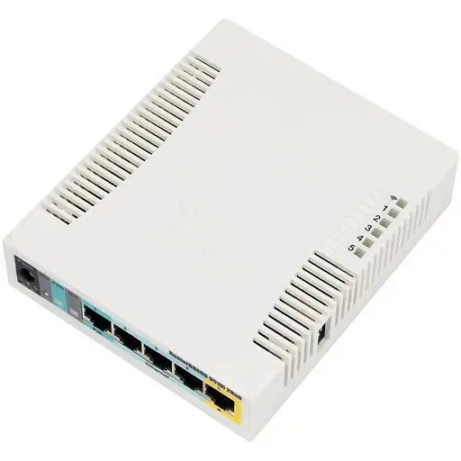Маршрутизатор Mikrotik RB951Ui-2HnD, N300, 600MHz/128Mb, 5х100Мбит, 1хUSB, 1000mW, PoE in, PoE out, - фото 4