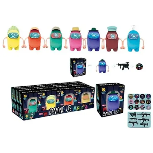 Игровой набор Among Us на батарейках с оружием, 10.5x6.2x12.5 см (в ассортименте)