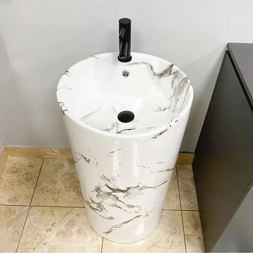 Умивальник VBI Bolonia carrara підлоговий VBI-019013, Мармур - фото 1