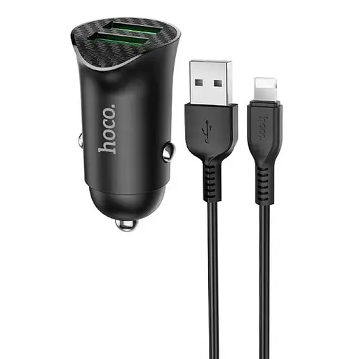 Зарядний пристрій Hoco Z39 lightning QC3.0 2 x USB/18W - фото 2