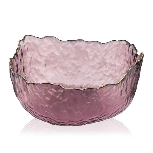 Салатник стеклянный Ardesto 19.5 см Bell розовый AR5005 - фото 2