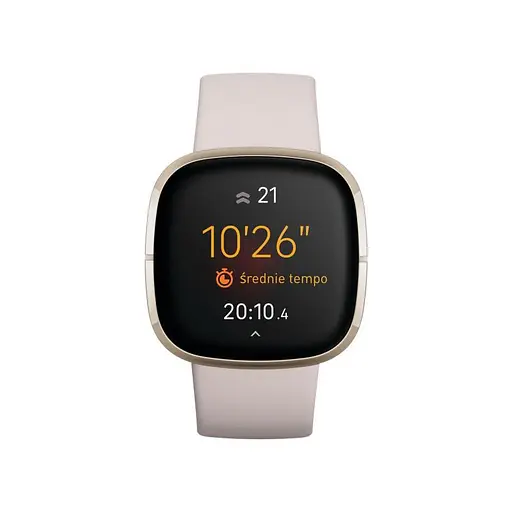 Смарт-часы Fitbit Sense Lunar White/Soft Gold Stainless Steel (FB512GLWT) - фото 2