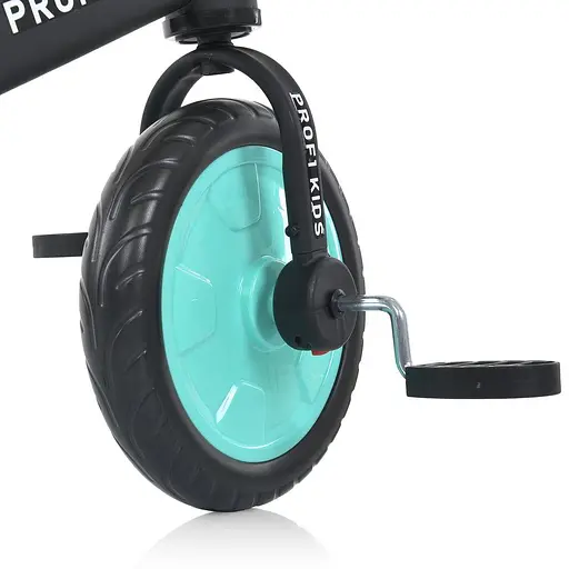Детский беговел-велосипед MBB 1012-1 Profi Kids 12" EVA-колеса эксцентрик черно-голубой - фото 3