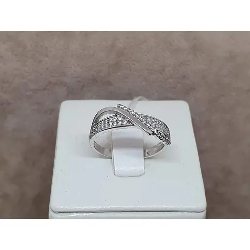 Срібне кільце Агні ДЕНЬ І НІЧЬ з фіанітами. 1209/1Р-CZ 17,5 - фото 5