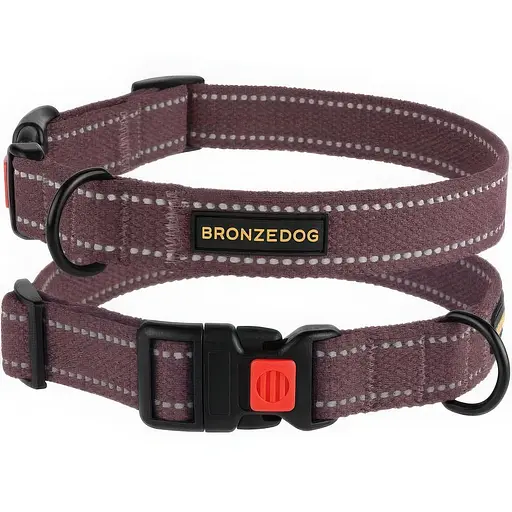 Нашийник для собак Barksi Сotton М 30-40х2см черрі - фото 1