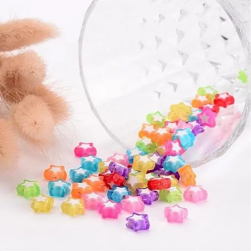 Декоративні намистинки для творчості Зірки Dom Busin УТ100023889 в упаковці 120 шт - фото 5