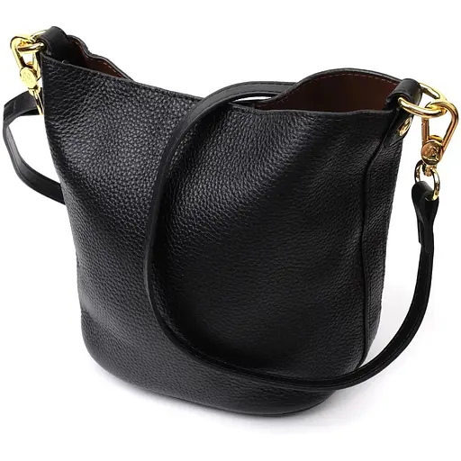 Кожаная сумка Vintage с автономной косметичкой внутри 22х18х12 см sum0029058 - фото 1