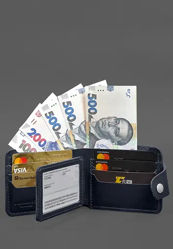 Кожаный портмоне 9.1 Синий - фото 6