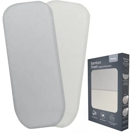 Простынь Lionelo Bamboo Sheet Off White Grey 70 x 28 см (LO-BAMBOO SHEET OFF WHITE GREY 70x28) 2 шт. - фото 1