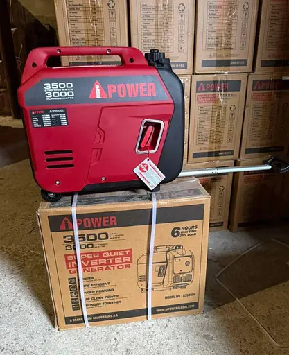 Инверторный бензиновый генератор iPower A3500DI (3.0/3.5 кВт) с дисплеем, колесами и ручкой - фото 8