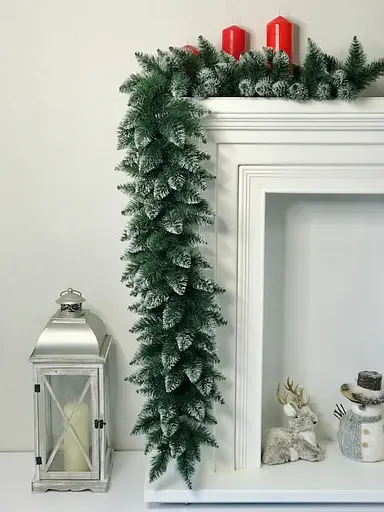 Гірлянда хвойна Hvoya Elegant з плівки зелена з білими кінчиками 3 м - фото 4