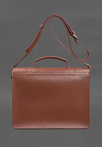 Шкіряна сумка-портфель Porte світло-коричневий - фото 3