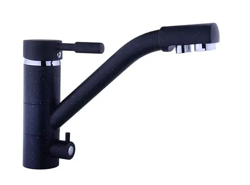 Змішувач для кухні під осмос Globus Lux GLLR-0555 Black Чорний матовий - фото 1