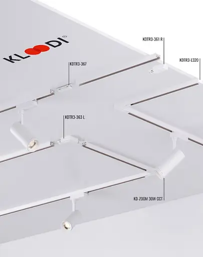 Трек однофазний 3м, чорний KLOODI KDTR3-L330 3 BK - фото 2