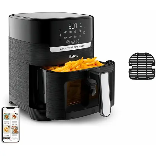 Мультипіч Tefal Easy Fry&Grill Vision Window 1550 Вт чорна (EY506810) - фото 3