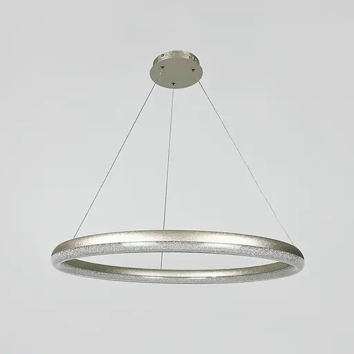 LED люстра подвесная в кольцевом корпусе Ø 83 см Line F | Ст. MJ342-800 Ice Flower Silver - фото 1