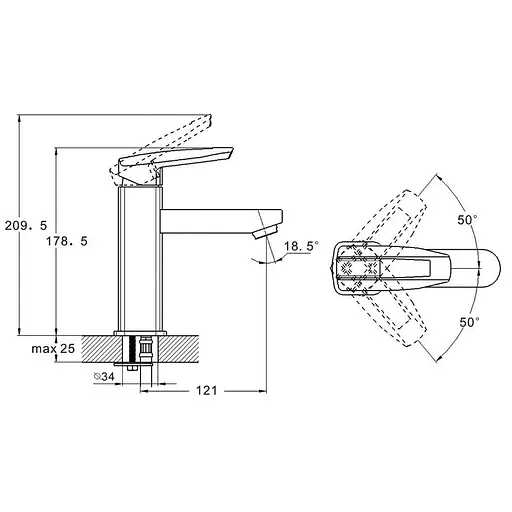 Смеситель для умывальника Zegor NOF1-A033 однорычажный 30412 - фото 3