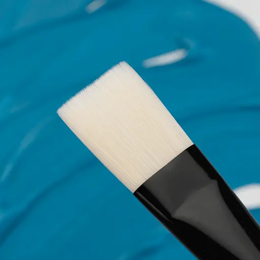 Пензель синтетика плоска INTENSE 1668F №00 довга ручка Rosa - фото 4