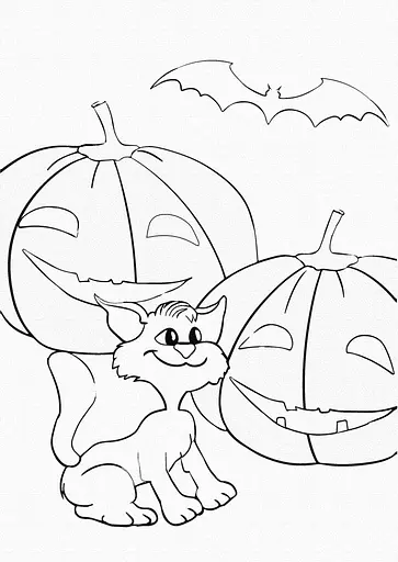 Роспись на холсте. Art Craft "Гарбузи та котик" 25 x 30 15508-AC