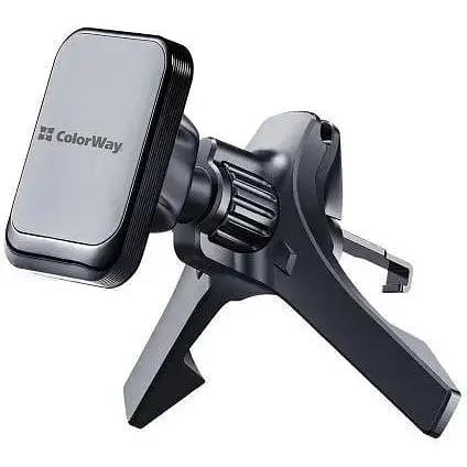 Автодержатель для телефона ColorWay Air Vent 6 Grey магнитный в дефлектор воздуховода поворот держателя на 360° CW-CHM16-GR - фото 1