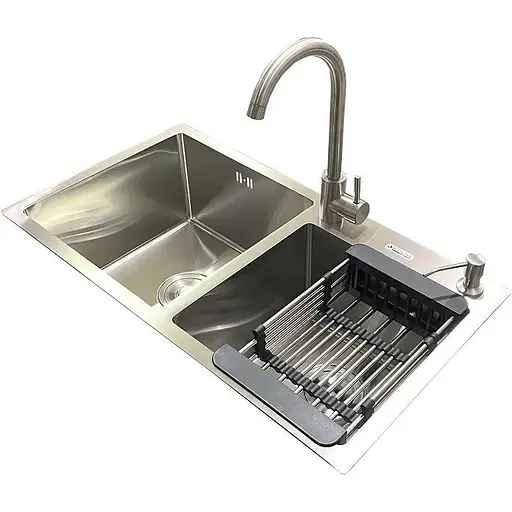 Комплект мийка + змішувач Romzha Arta U-730SDN (A)