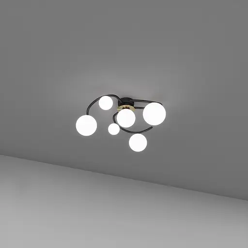 Стельовий світильник SV0049-7P BK+GD - фото 1