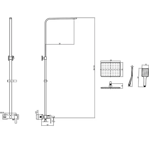 Душевая система Corso Bilancino (9610400) - фото 2