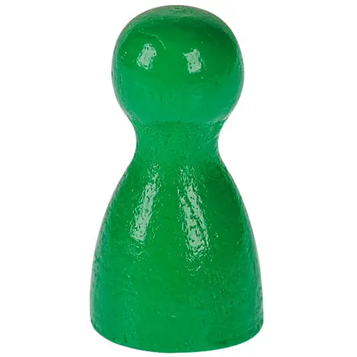 Аксесуар Фішка дерев'яна зелена для настільних ігор 2.5 см поштучно (Р00511) - фото 1