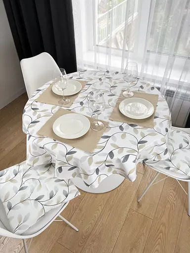 Водоотталкивающая Скатерть Принт Нежность 220х140 см (+ 4 салфетки 30х40) - фото 8