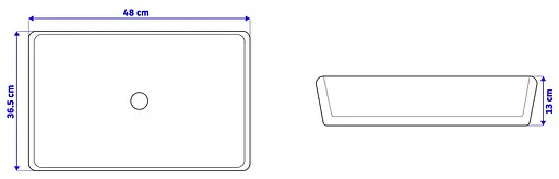 Умивальник Rea Anita N 48 накладний білий REA-U0669, Білий - фото 6