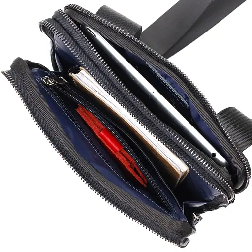 Стильна чоловіча сумка через плече із натуральної шкіри SHVIGEL 20х26,5х4,5 см sum0027403 - фото 5